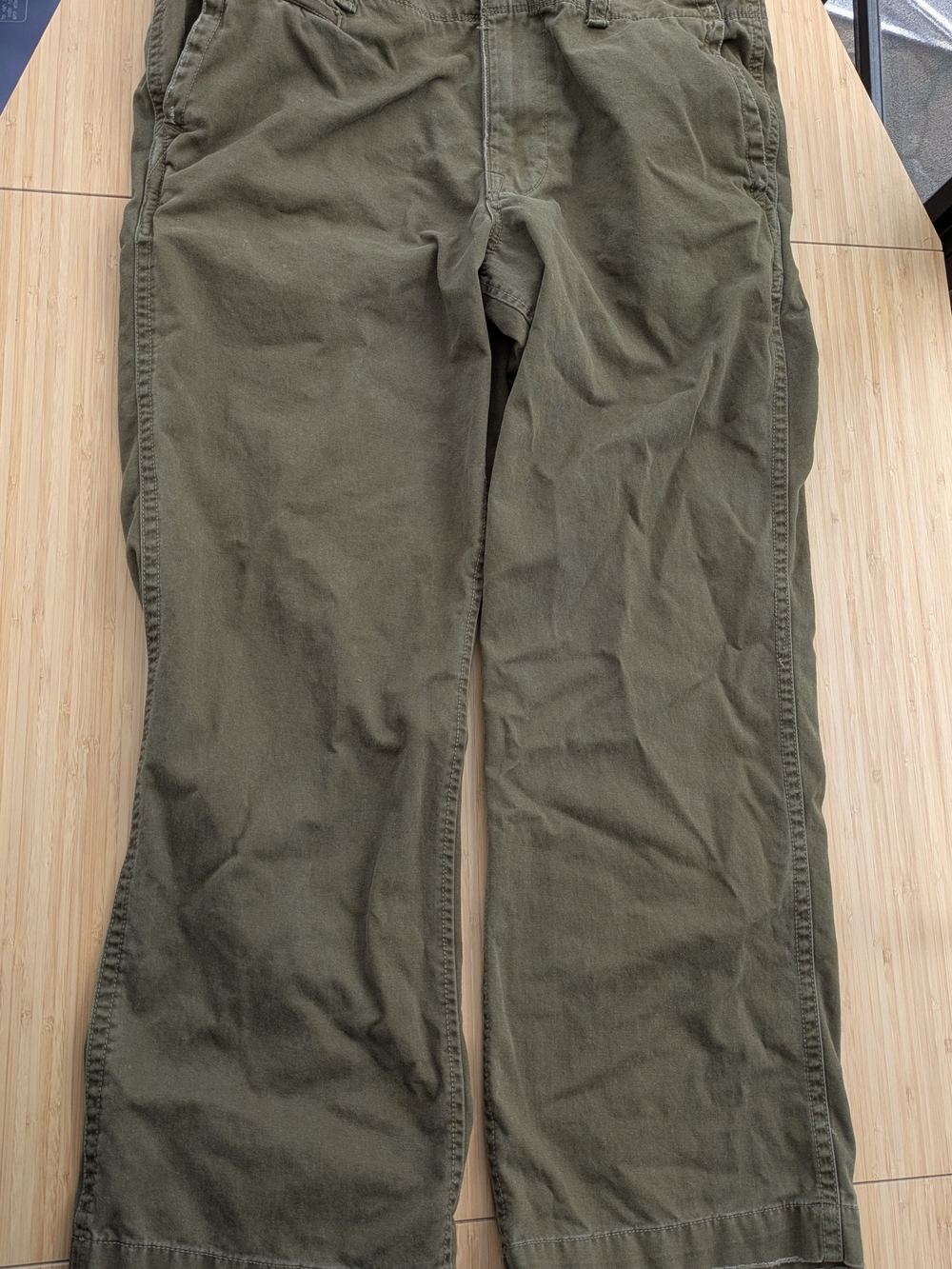 American Eagle Distressed Bootcut Khakis